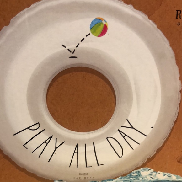 RAE DUNN RING FLOAT AND BEACH BALL. Swimming pool fun items. - Picture 5 of 8